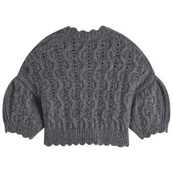 Buy Simone Rocha Beaded Bell Charm Lace Stitch Chunky Knit