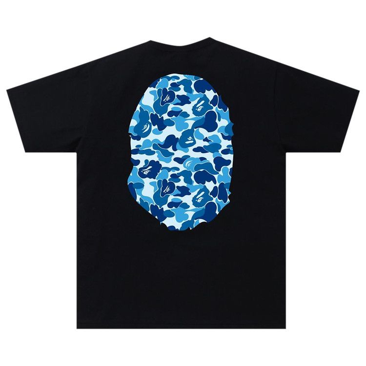 Bape Abc Camo Big Ape Head Tee 'black/Blue'