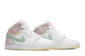 Nike Jordan Toddler Sz5C Air Jordan 1 Mid Paint Drip Ice Cream Sneaker selling DD1669100