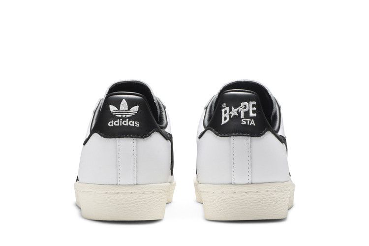 Bape X Adidas Superstar White Black