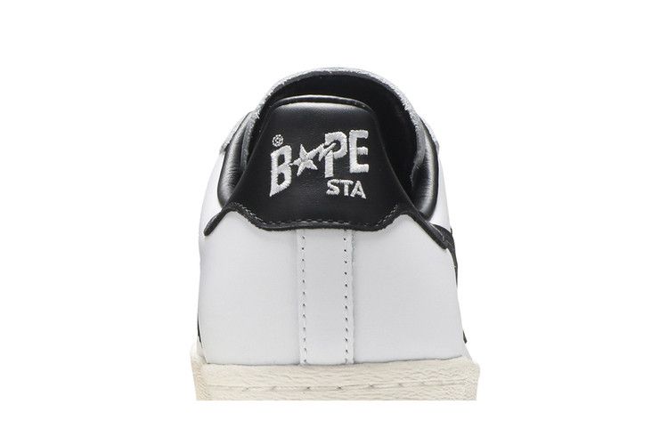 Bape X Adidas Superstar White Black