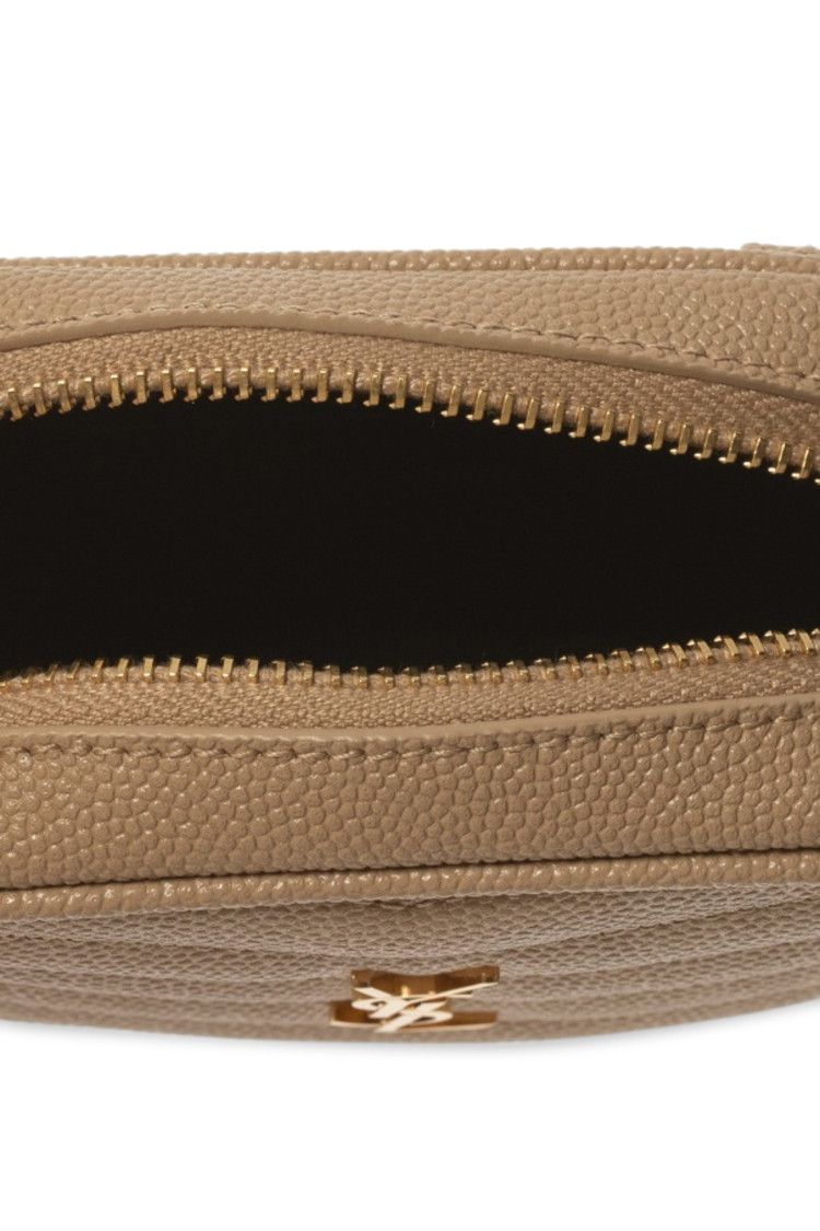 Saint Laurent Keypouch With Strap Dark Beige