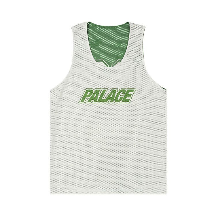 Buy Palace Mesh Reverso Border Vest 'Green' - P26ES042 | GOAT
