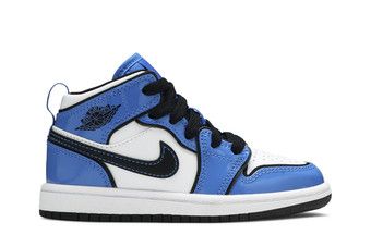 NIKE AIR JORDAN 1 RETRO MID SE SIGNAL BLUE price $219.00