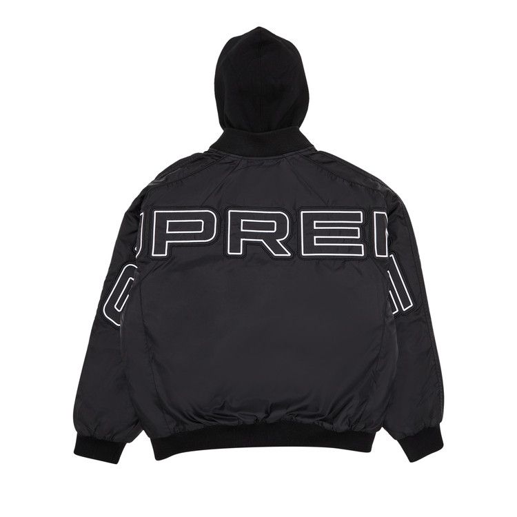 Supreme Hooded Stadium Jacket Black
