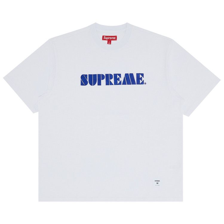 Buy Supreme Stencil Embroidered Short-Sleeve Top 'White