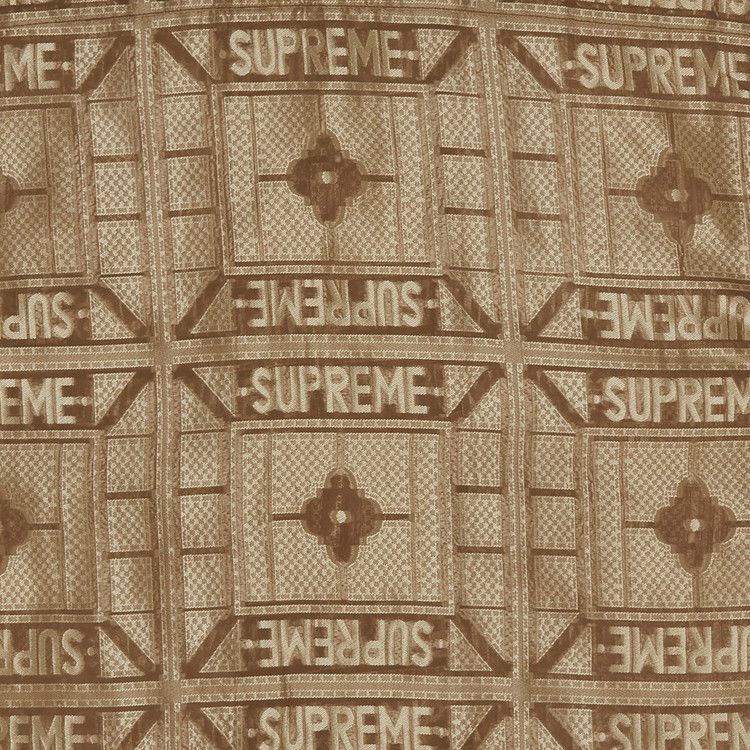 Buy Supreme Tray Jacquard Short-Sleeve Shirt 'Tan' - SS24S25 TAN | GOAT