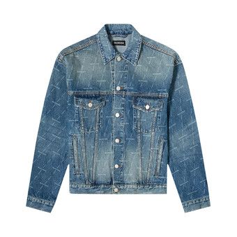 Buy Balenciaga Oversized Denim Jacket 'Authentic Dark Blue