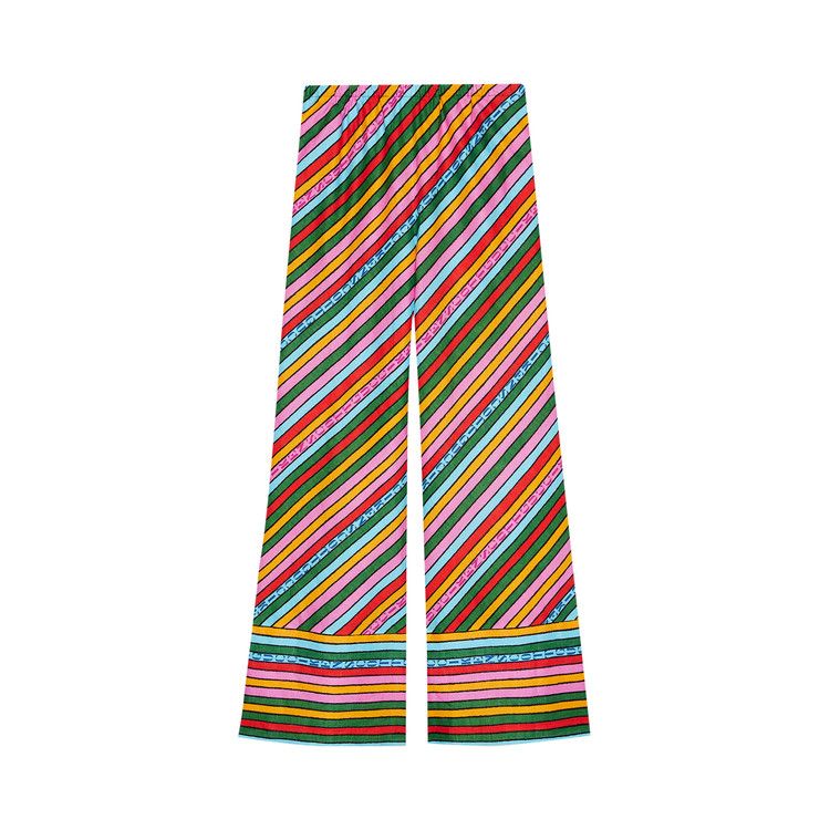 Buy Gucci x Ken Scott Print Wide-Leg Linen Pant 'Multicolor