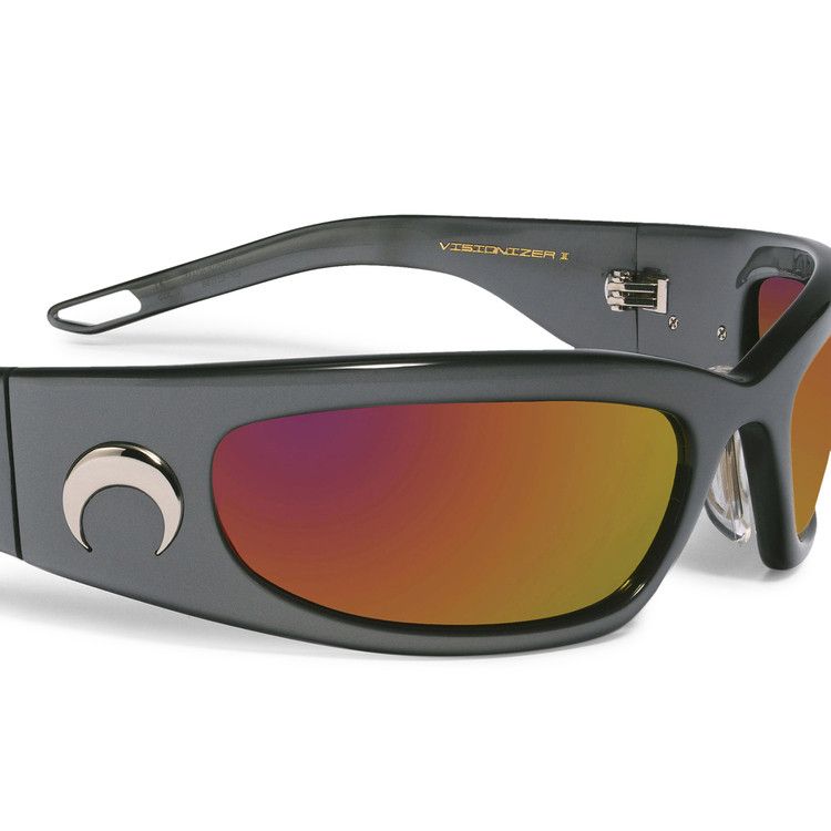 Marine Serre X Gentle Monster Curved Tinted Glasses Orange