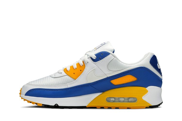 white blue and yellow air max