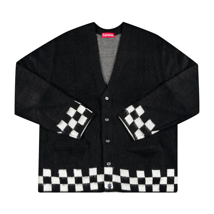 Buy Supreme Brushed Checkerboard Cardigan 'Black' - SS21SK17 BLACK ...