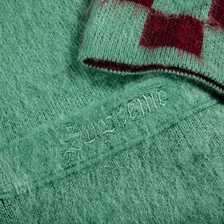 Buy Supreme Brushed Checkerboard Cardigan 'Mint' - SS21SK17 MINT