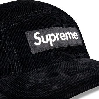 Buy Supreme Fine Wale Corduroy Camp Cap 'Black' - SS21H62
