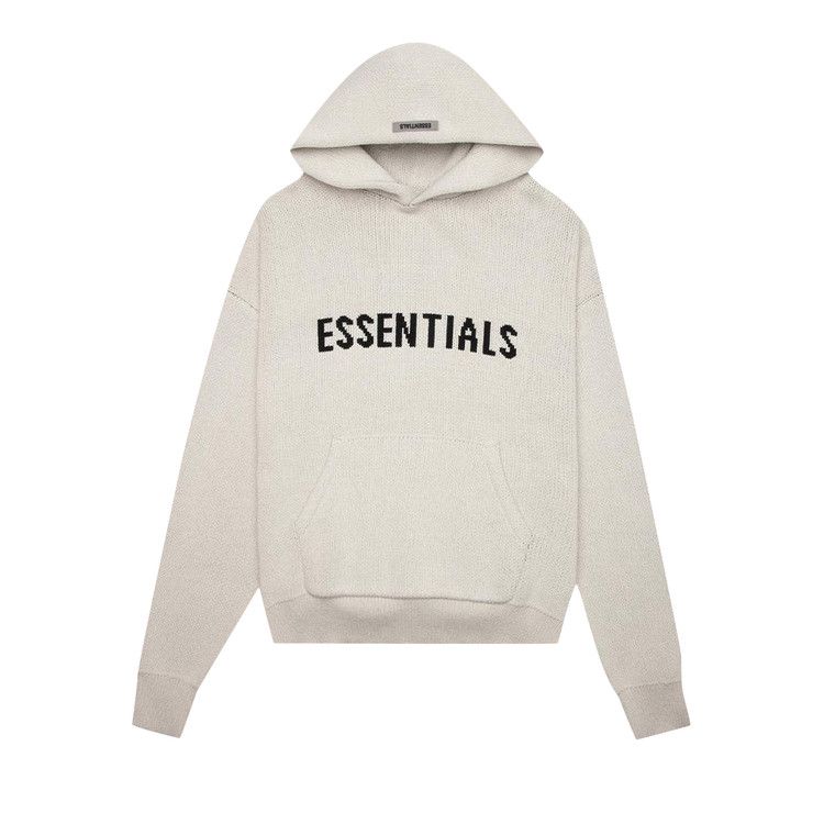 Buy Fear of God Essentials Knit Hoodie 'Oatmeal' - 0192 50852 0010 242 |  GOAT