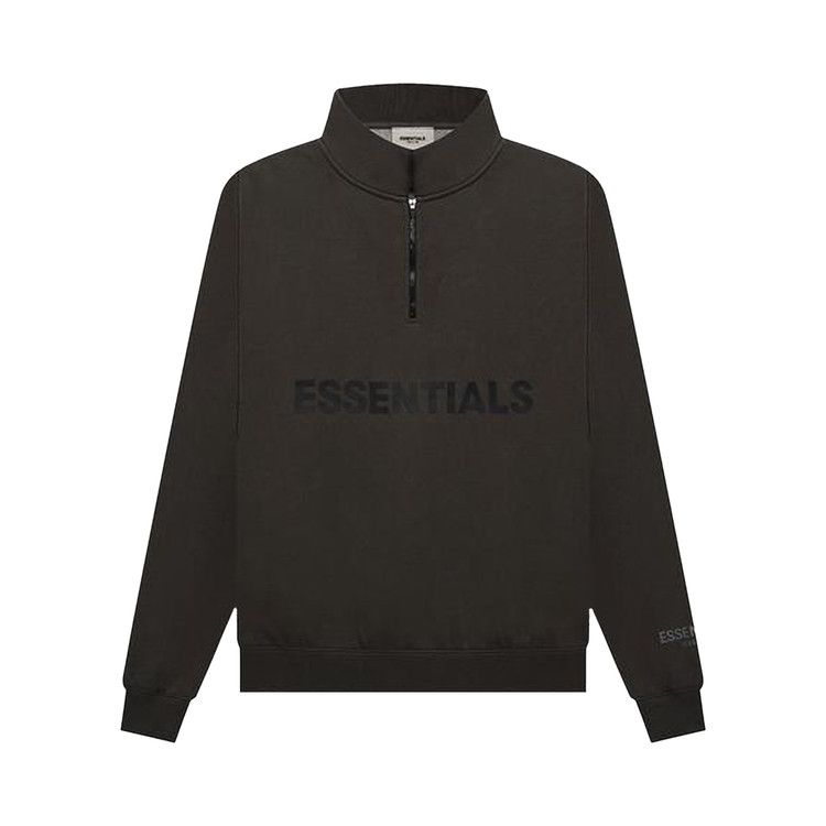Buy Fear of God Essentials Half Zip Pullover Sweater 'Black' - 0192 ...