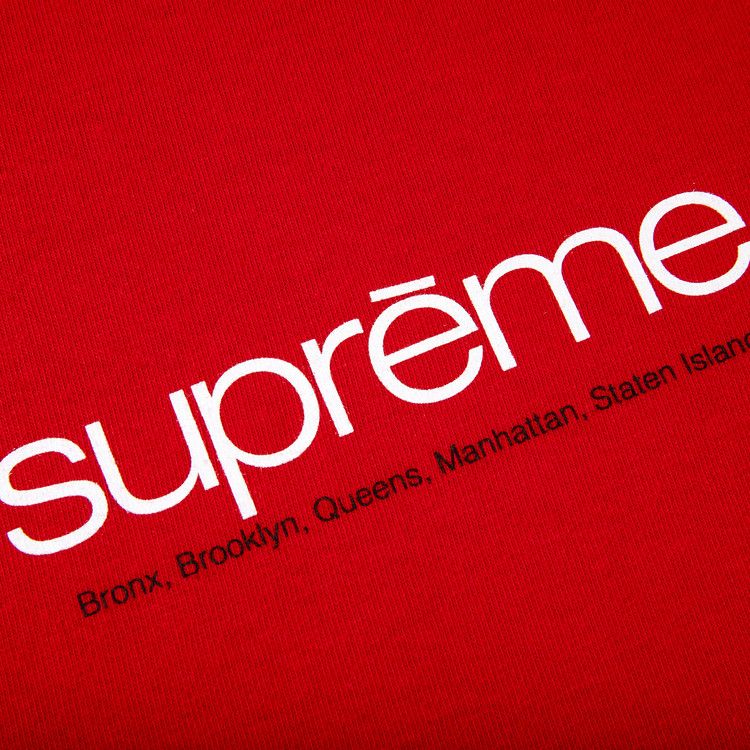 Buy Supreme Five Boroughs Tee 'Red' - SS21T11 RED | GOAT