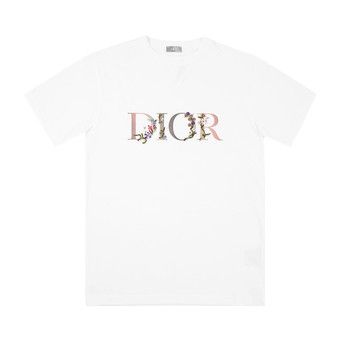 Buy Dior Flowers Embroidered T-Shirt 'White' - 113J686A0554 C084