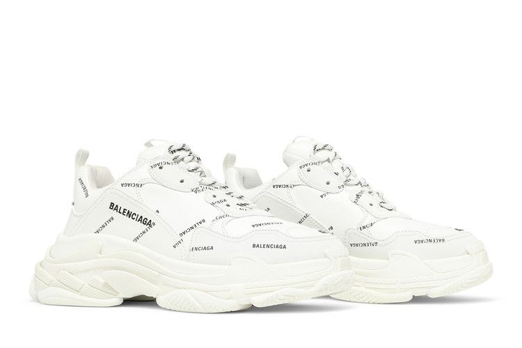 Size Balenciaga Triple S Sneaker 'Allover Logo White'