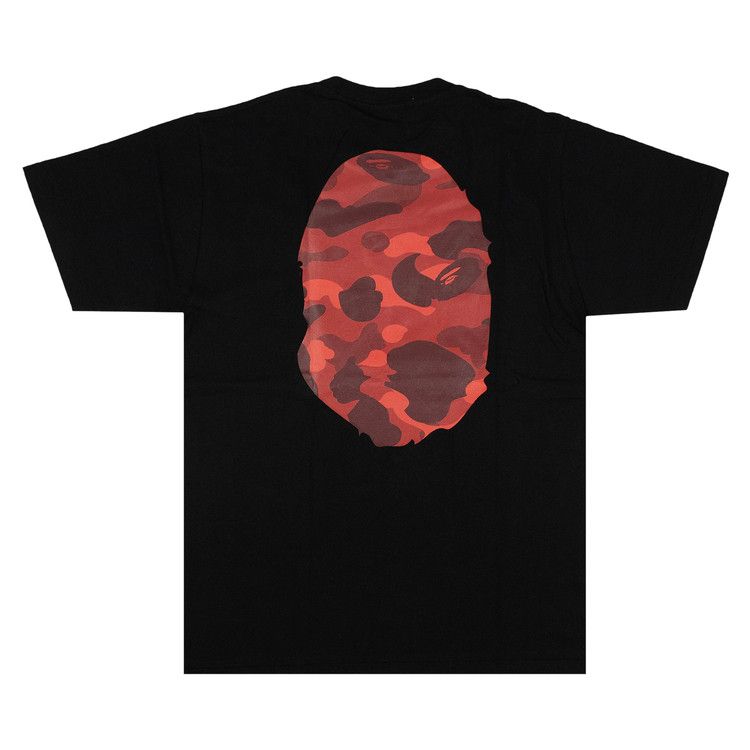 Bape Color Camo Big Ape Head Tee 'black/Red'