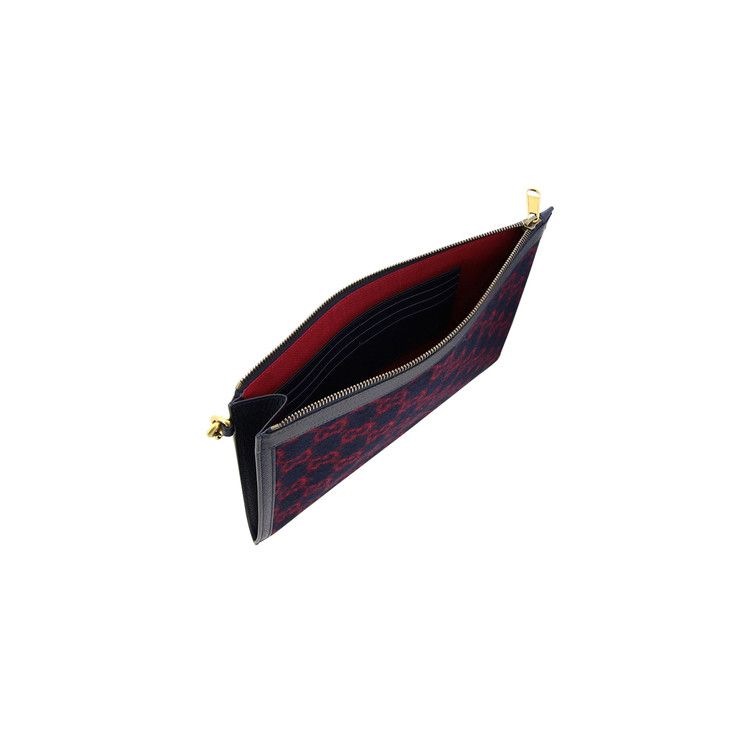 Gucci Gg Supreme Wool Pouch Dark Blue/Red