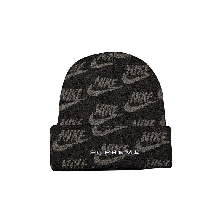 Buy Supreme x Nike Jacquard Logos Beanie 'Black' - SS21BN2 BLACK 