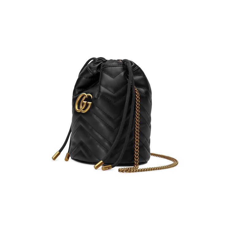 Gucci Gg Marmont Mini Bucket Bag Black