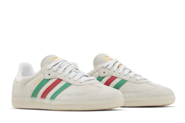 Adidas Samba OG Crystal White Green Scarlet