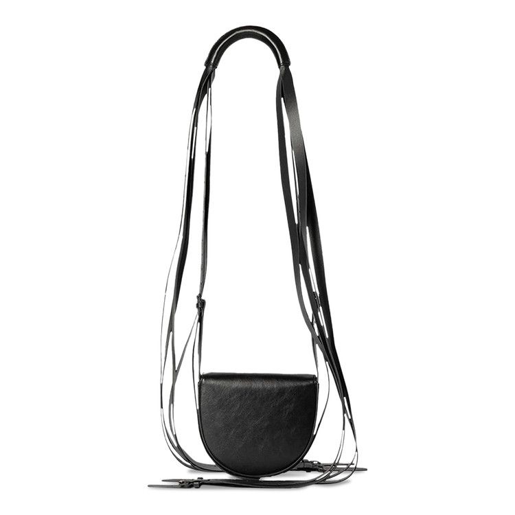 【Ann Demeulemeester】ブラッシュドコットン ボストンバッグ 黒 Ann Demeulemeester】ブラッシュドコットン ボストンバッグ 黒