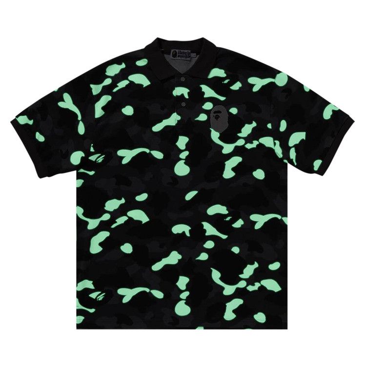 Bape City Camo Large Ape Head Polo Relaxed Fit 'black'