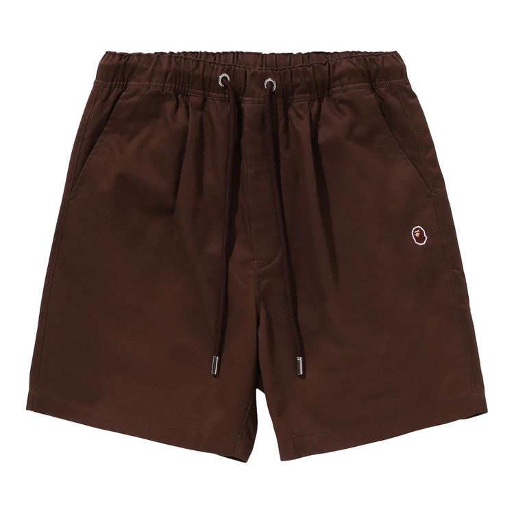 Bape Ape Head One Point 2 Pleat Easy Chino Shorts 'brown'