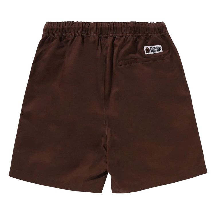 Bape Ape Head One Point 2 Pleat Easy Chino Shorts 'brown'