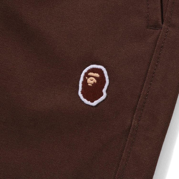 Bape Ape Head One Point 2 Pleat Easy Chino Shorts 'brown'
