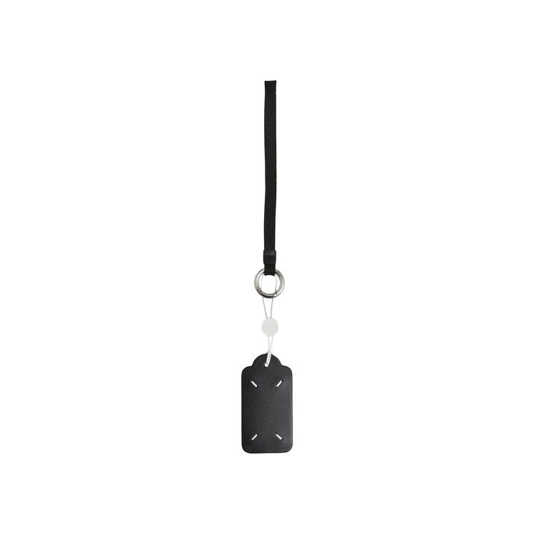 Buy Maison Margiela Tag Key Ring With Short Lace 'Black