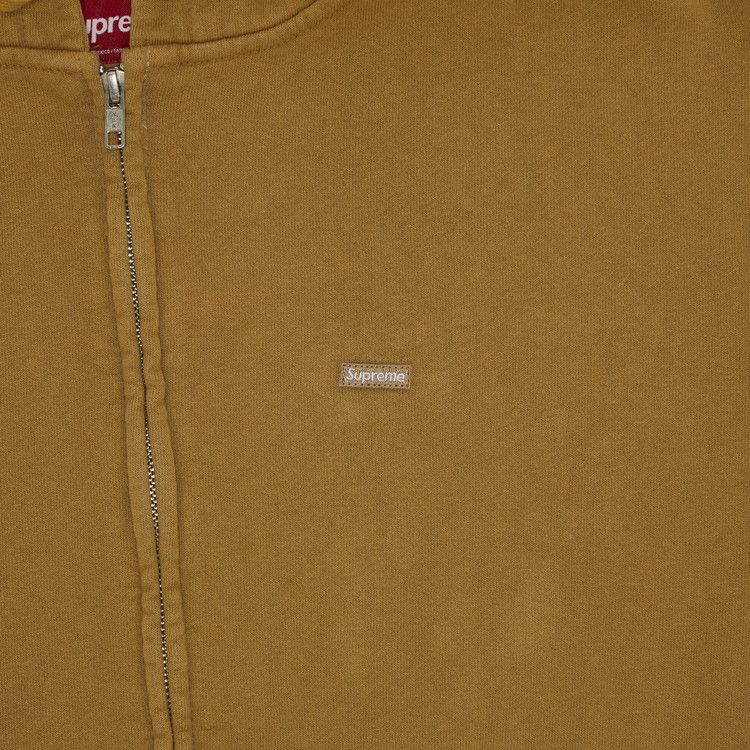 Supreme Overdyed Small Box Zip Up Hoodie Sand