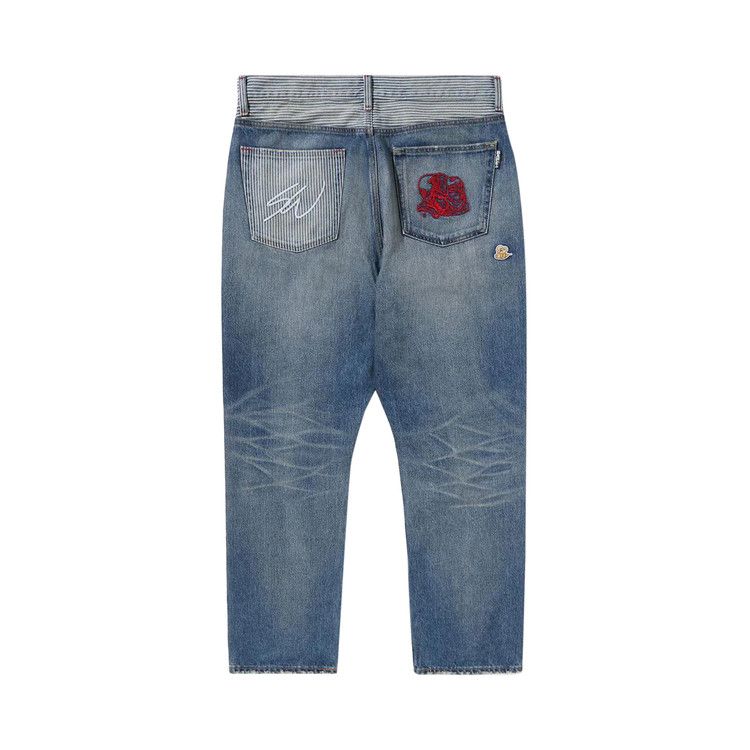 Bape X Sean Wotherspoon Crazy Denim Pants 'indigo'