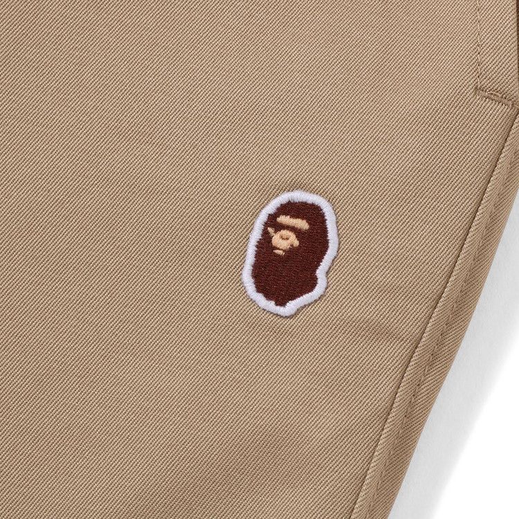Bape Ape Head One Point 2 Pleat Easy Chino Shorts 'beige'