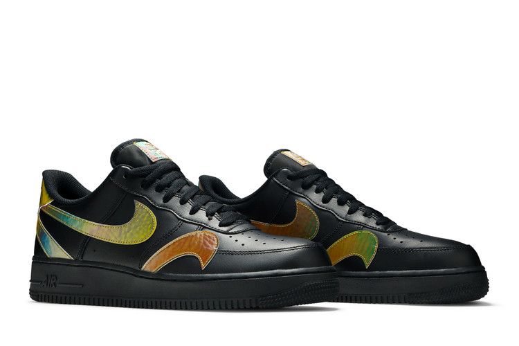 nike air force 1 low misplaced swooshes black multi