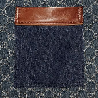 Buy Gucci Eco Washed GG Denim Pant 'Dark Blue/Ivory' - 649092