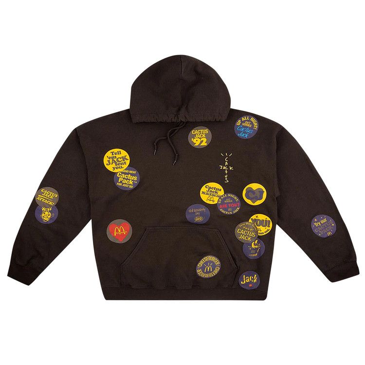 人気話題コラボ!Travis Scott McDonald Sticker Hoodie Brown 755196_01.jpg.jpeg