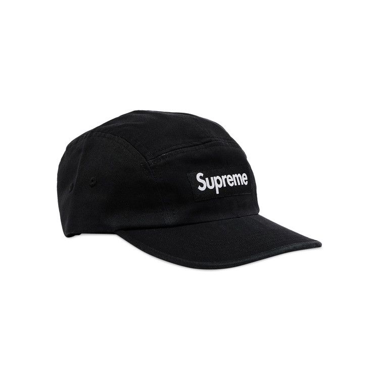 Buy Supreme Washed Chino Twill Camp Cap 'Black' - SS24H103