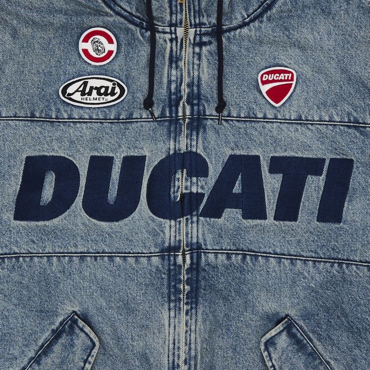 Buy Supreme x Ducati Hooded Racing Jacket 'Denim' - SS24J80 DENIM | GOAT