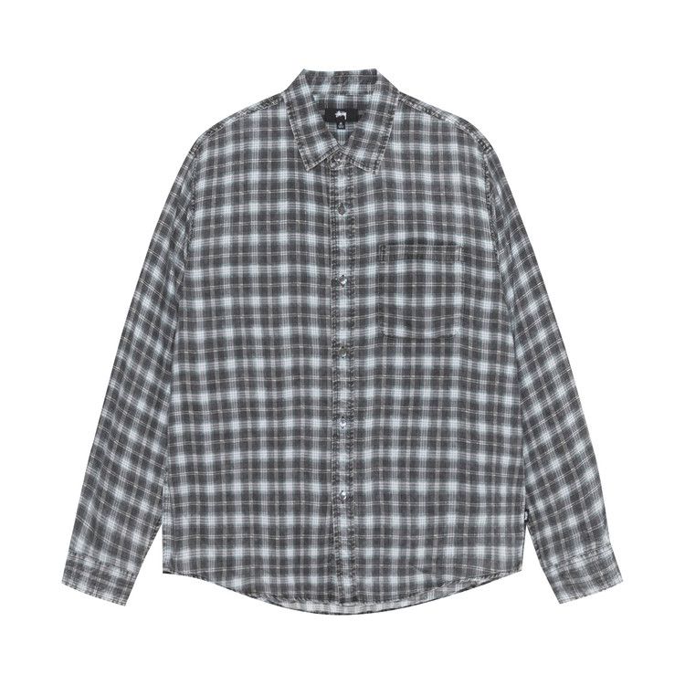 Stussy Matthew Printed Plaid Shirt Blue