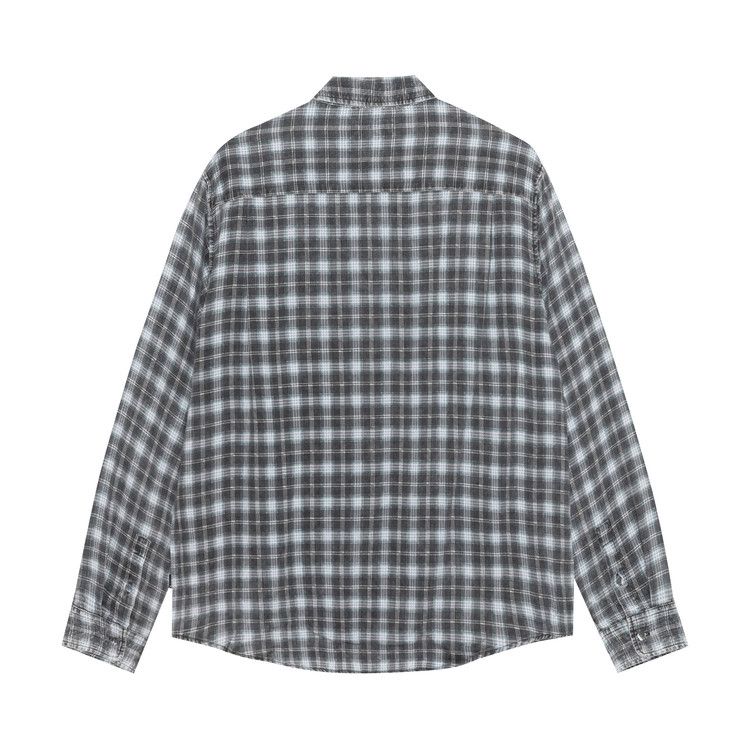 Stussy Matthew Printed Plaid Shirt Blue