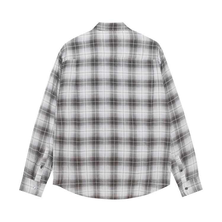 Stussy Matthew Printed Plaid Shirt Brown