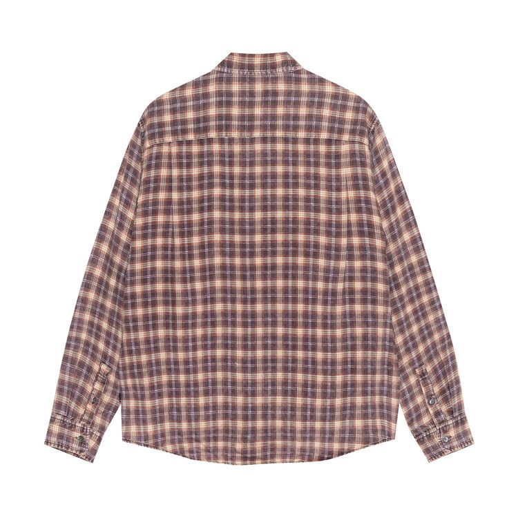 Stussy Matthew Printed Plaid Shirt Brick