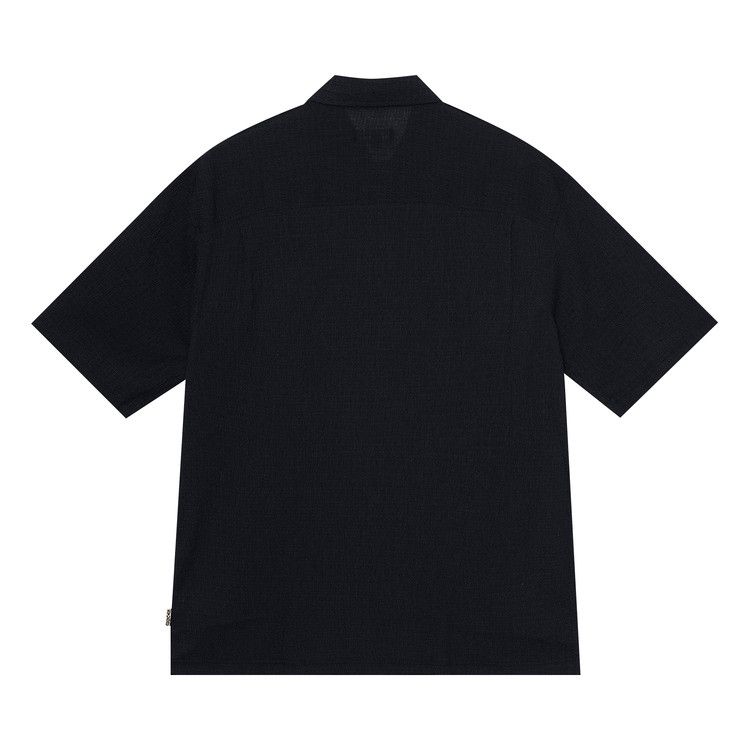 Stussy Boxy Flat Hem Crinkled Shirt 'black'