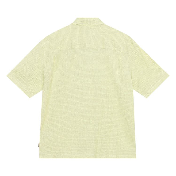 Stussy Boxy Flat Hem Crinkled Shirt Lime