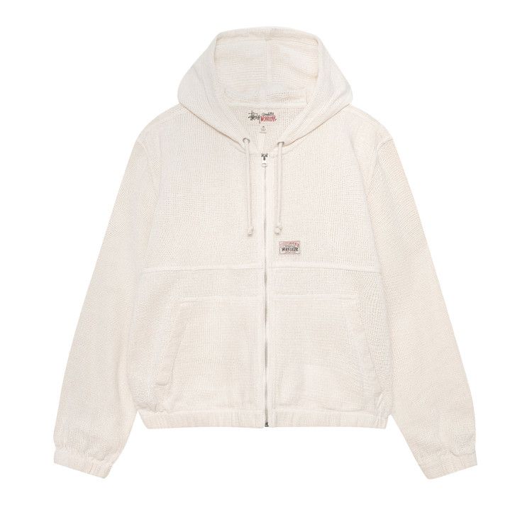 Buy Stussy Mesh Zip Hoodie 'Bone' - 115769 BONE | GOAT
