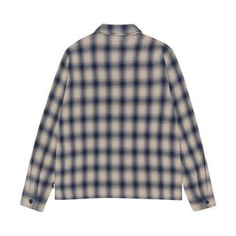 Buy Stussy Zip Twisted Yarn Plaid Shirt 'Natural' - 1110327